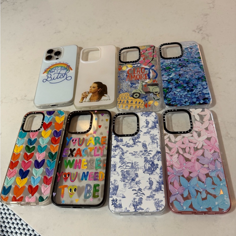 15 pro max iPhone cases - collection of Casetify & Bravo hard cases